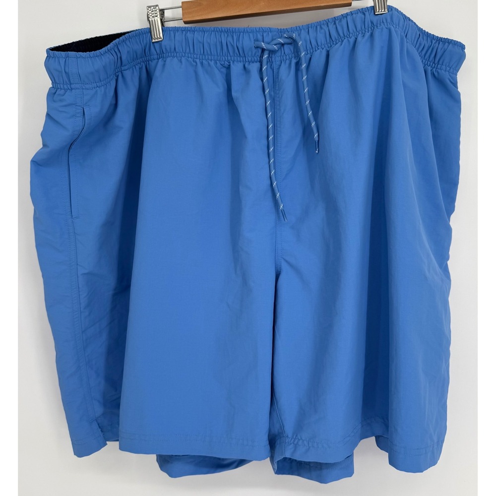 Mens Blue Swim Trunks Mesh Lined Pockets Drawstring Big & Tall‎ Sz 4XL